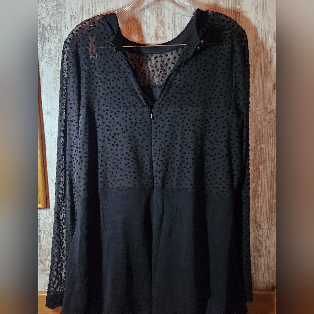 Torrid Black Star Pattern Blouse - image 3